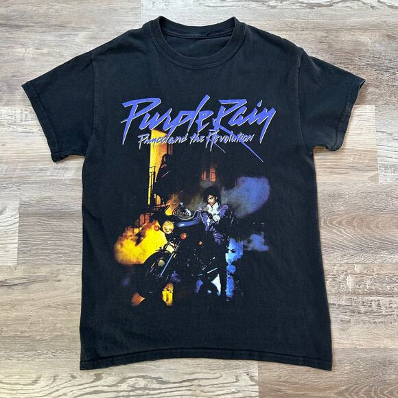 Varzar Other - Varzar Prince Purple Rain Graphic T-Shirt Size S Korean Streetwear Band Tee